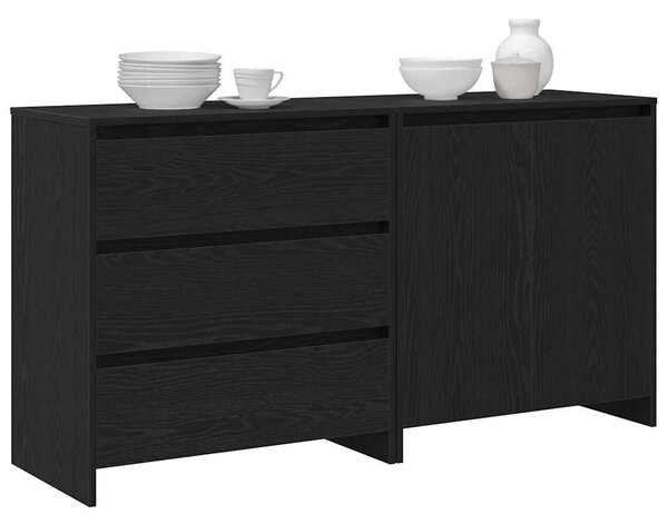 Servírovací skříň 2 ks Černá 70 x 41 x 75 cm Kompozitní dřevo 3332523