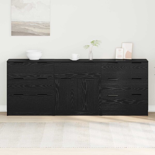 Servírovací skříň 3 ks Černý dub 181 x 30 x 70 cm 3332521