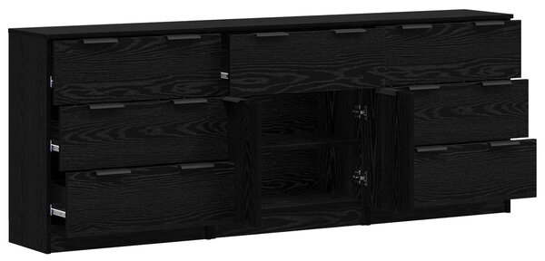 Servírovací skříň 3 ks Černý dub 181 x 30 x 70 cm 3332521