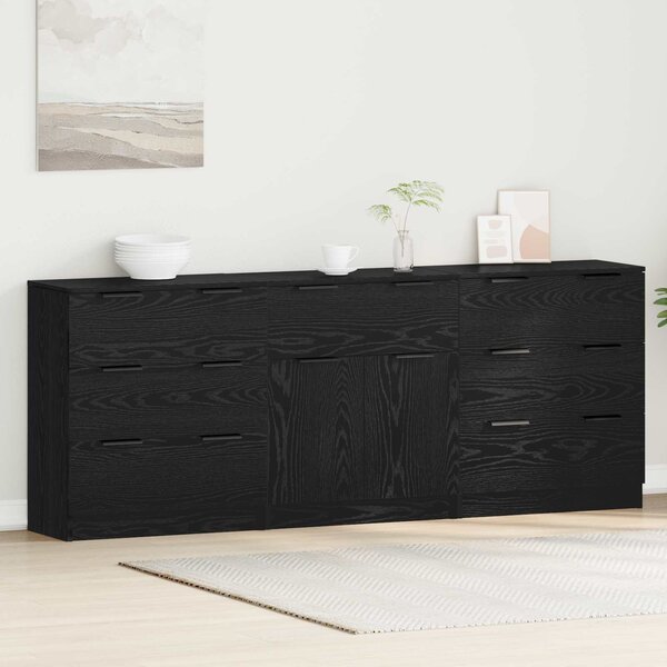 Servírovací skříň 3 ks Černý dub 181 x 30 x 70 cm 3332521