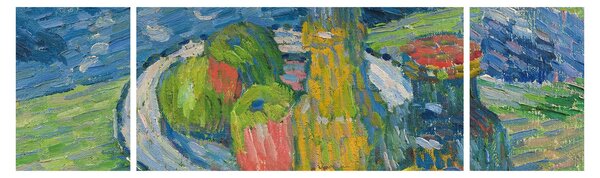 Obraz - Alexej von Jawlensky, Still Life with Bottles and Fruit, reprodukce (170x50 cm)