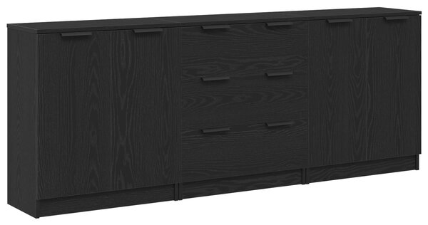 Servírovací skříň 3 ks Černý dub 180 x 30 x 70 cm 3332514