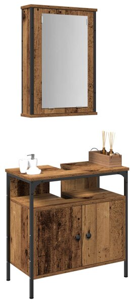 Sada koupelnového nábytku 2 ks Hnědá 60 x 30 x 60 cm 3332524