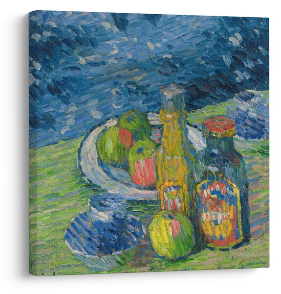 Obraz - Alexej von Jawlensky, Still Life with Bottles and Fruit, reprodukce (30x30 cm)