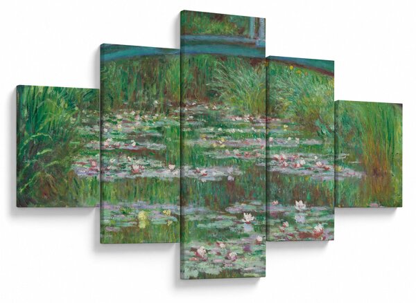 Obraz - Claude Monet, The Japanese Footbridge, reprodukce (125x70 cm)
