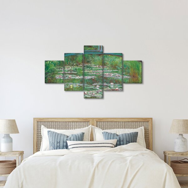 Obraz - Claude Monet, The Japanese Footbridge, reprodukce (125x70 cm)