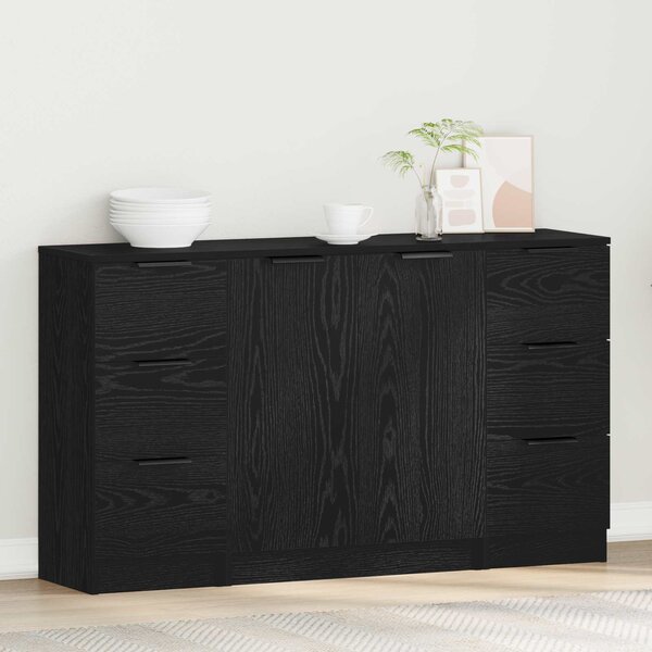 Servírovací skříň 3 ks Černý dub 121 x 30 x 70 cm 3332544