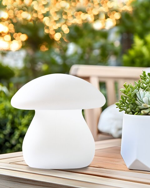Venkovní stolní LED lampa TUIRA s dálkovým ovládáním Bílá