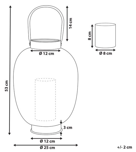 Lucerna LANTAU Kov 40 cm Zlatá