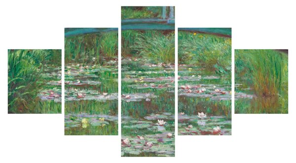 Obraz - Claude Monet, The Japanese Footbridge, reprodukce (125x70 cm)