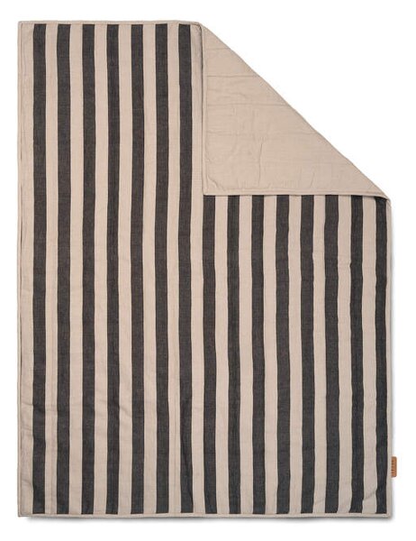 Ferm Living Pikniková deka Grand, sand / black