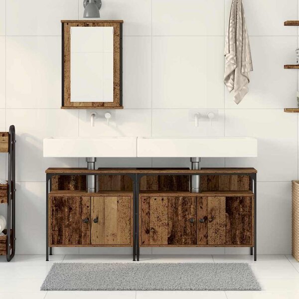 Koupelnové umyvadlové jednotky 3 ks Hnědá 80 x 30 x 60 cm 3332550