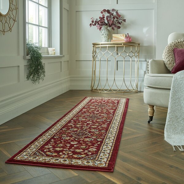 Flair Rugs, Běhoun Sincerity Royale Sherborne Red, 60x230, červená, chodba / předsíň