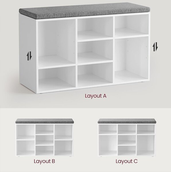 SONGMICS Botník Vasagle Endersen 78 cm bílý
