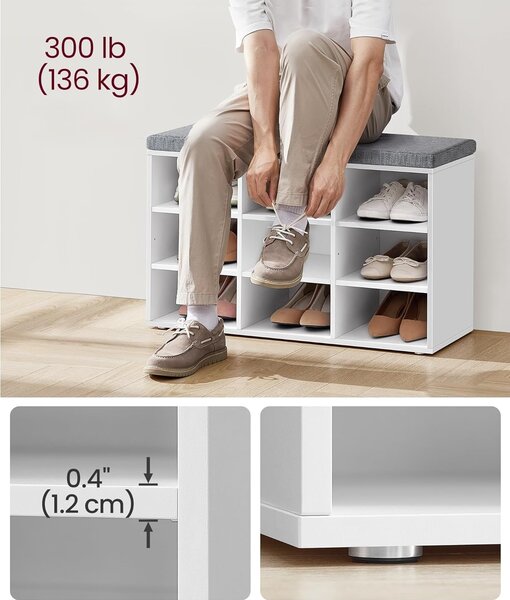 SONGMICS Botník Vasagle Endersen 78 cm bílý