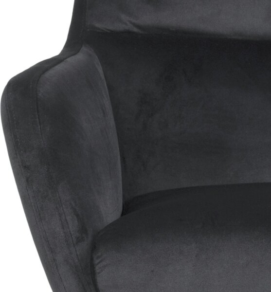 Designové relaxační křeslo Nansi tmavě šedé