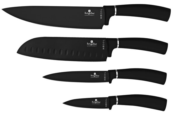 Sada nožů s nepřilnavým povrchem 4 ks Matte Black Collection