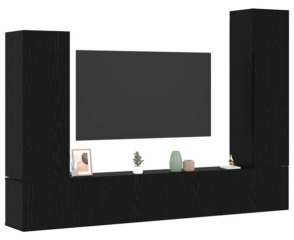 Sestava TV skříněk 4 ks Černý dub Kompozitní dřevo 3332587