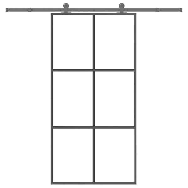 Posuvné dveře s kováním 102x205 cm ESG sklo a hliník 3332820