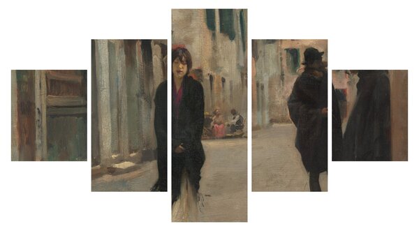 Obraz - John Singer Sargent, Street in Venice, reprodukce (125x70 cm)