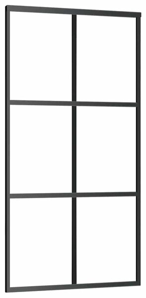 Posuvné dveře s kováním 102x205 cm ESG sklo a hliník 3332820