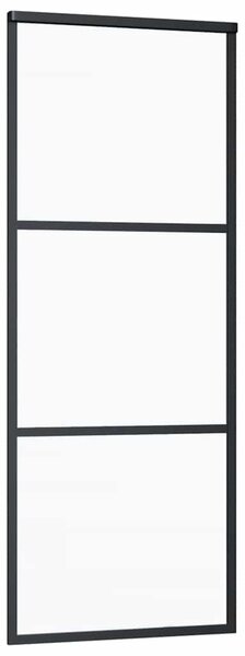 Posuvné dveře s kováním 76x205 cm ESG sklo a hliník 3332806
