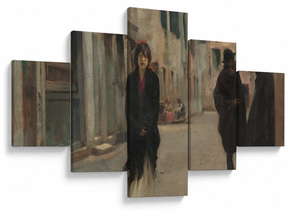 Obraz - John Singer Sargent, Street in Venice, reprodukce (125x70 cm)