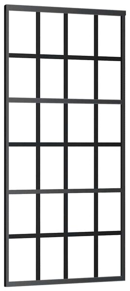Posuvné dveře s kováním 90x205 cm ESG sklo a hliník 3332855