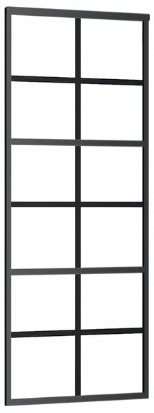 Posuvné dveře s kováním 76x205 cm ESG sklo a hliník 3332842