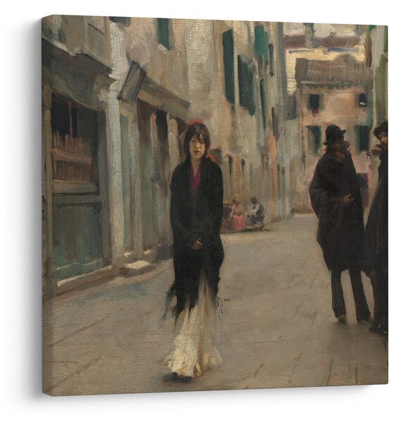 Obraz - John Singer Sargent, Street in Venice, reprodukce (30x30 cm)