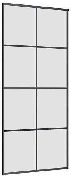 Posuvné dveře s kováním 90x205 cm ESG sklo a hliník 3332896