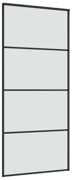 Posuvné dveře s kováním 90x205 cm ESG sklo a hliník 3332872