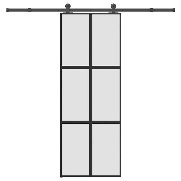 Posuvné dveře s kováním 76x205 cm tvrzeného sklo a hliník 3332962