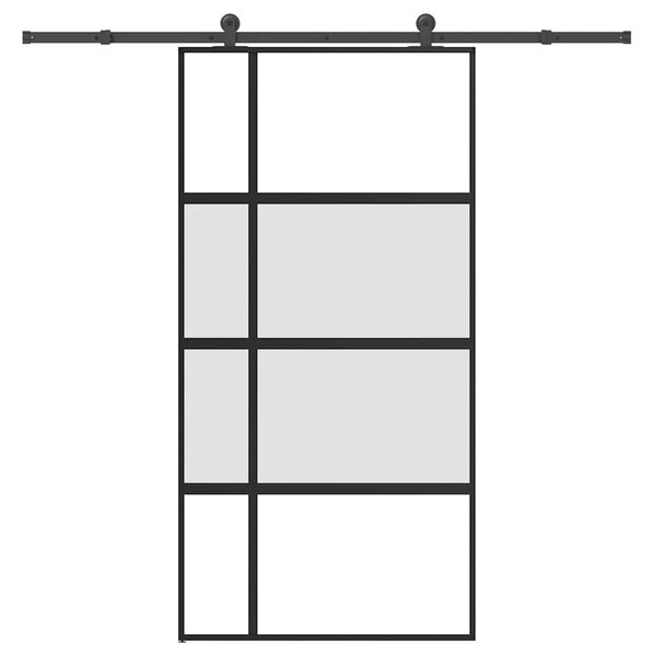 Posuvné dveře s kováním 102,5x205 cm tvrzeného sklo a hliník 3333036