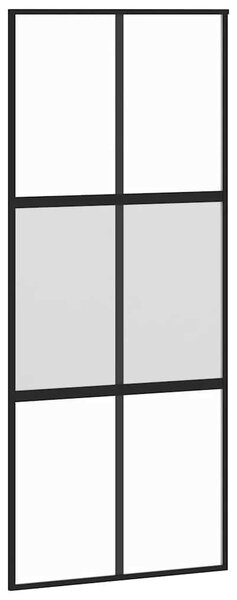 Posuvné dveře s kováním 90x205 cm tvrzeného sklo a hliník 3332975