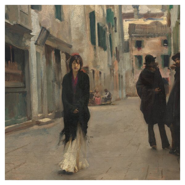 Obraz - John Singer Sargent, Street in Venice, reprodukce (30x30 cm)