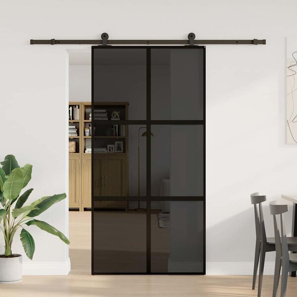 Posuvné dveře s kováním 102,5x205 cm tvrzeného sklo a hliník 3332988