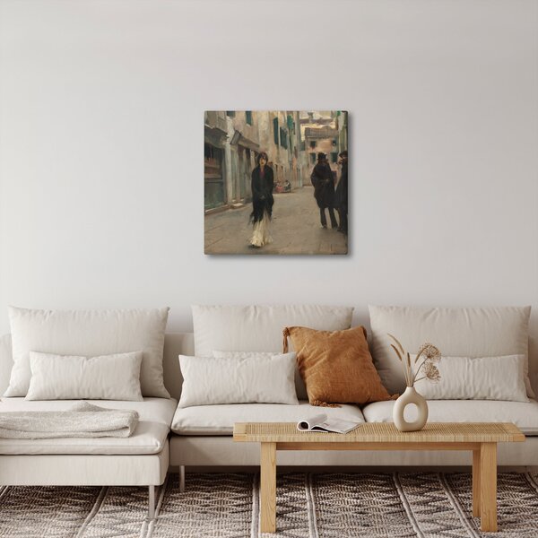 Obraz - John Singer Sargent, Street in Venice, reprodukce (30x30 cm)