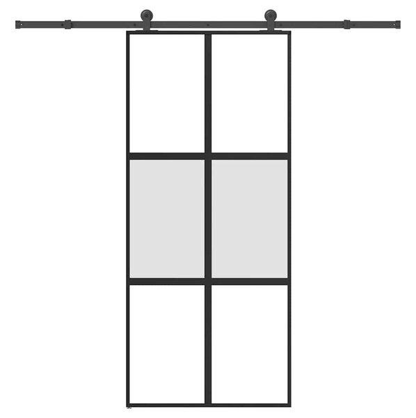 Posuvné dveře s kováním 90x205 cm tvrzeného sklo a hliník 3332975