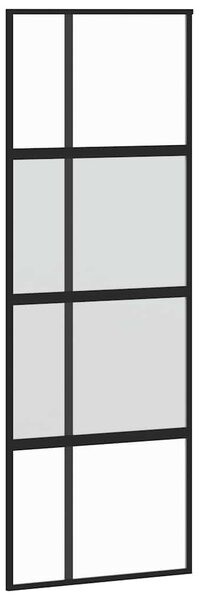 Posuvné dveře s kováním 76x205 cm tvrzeného sklo a hliník 3333031