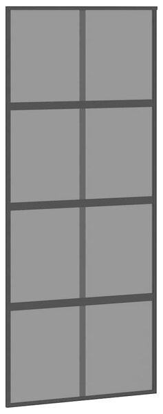 Posuvné dveře s kováním 90x205 cm tvrzeného sklo a hliník 3333023
