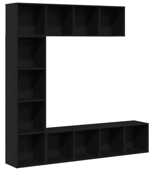 Knihovna 12 úrovní 3 ks 36 x 30 x 143 cm Kompozitní dřevo 3333046