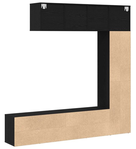Knihovna 12 úrovní 3 ks 36 x 30 x 143 cm Kompozitní dřevo 3333046