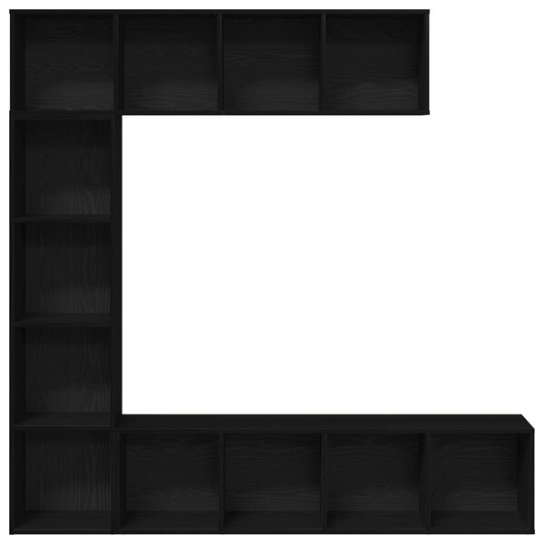 Knihovna 12 úrovní 3 ks 36 x 30 x 143 cm Kompozitní dřevo 3333046