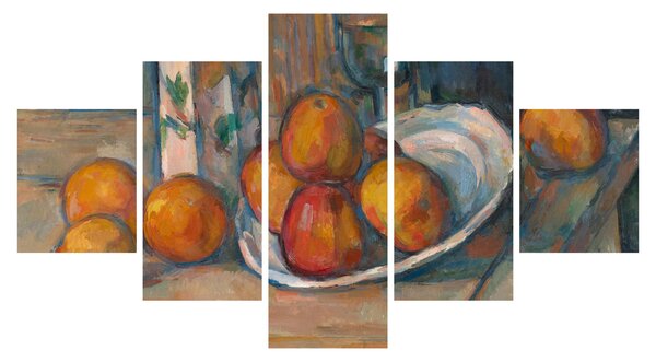 Obraz - Paul Cézanne, Still Life with Milk Jug and Fruit, reprodukce (125x70 cm)
