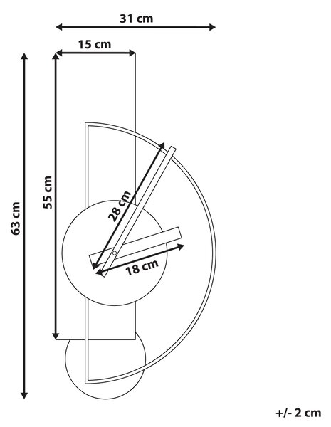 Nástěnné hodiny CEVINS 31 cm Kov Světle zelená
