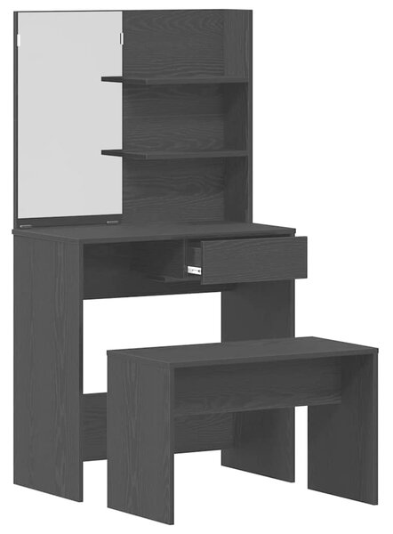 Sada toaletního stolu 2 ks Černý dub 74,5 x 40 x 141 cm 3333071