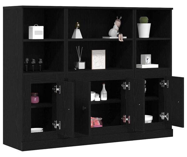 Vysoký bufet Černý dub 132 x 35,5 x 103,5 cm Kompozitní dřevo 3333077