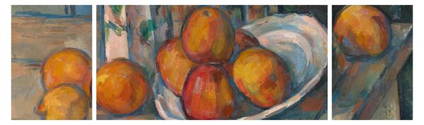 Obraz - Paul Cézanne, Still Life with Milk Jug and Fruit, reprodukce (170x50 cm)