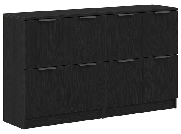 Servírovací skříň 2 ks Černý dub 60 x 30 x 70 cm 3333073